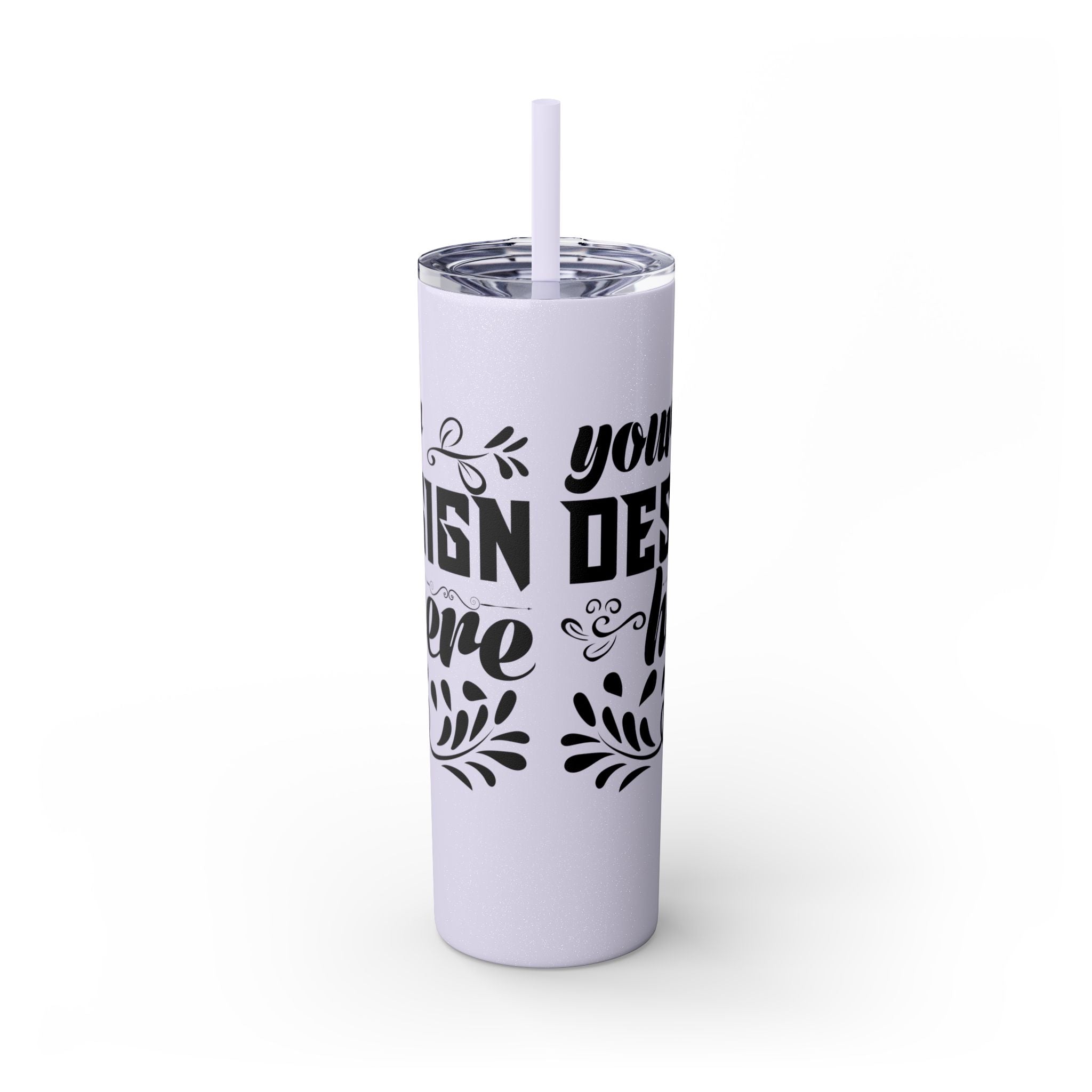 Customizable Maars 20oz Skinny Tumbler with Straw Stainless Steel