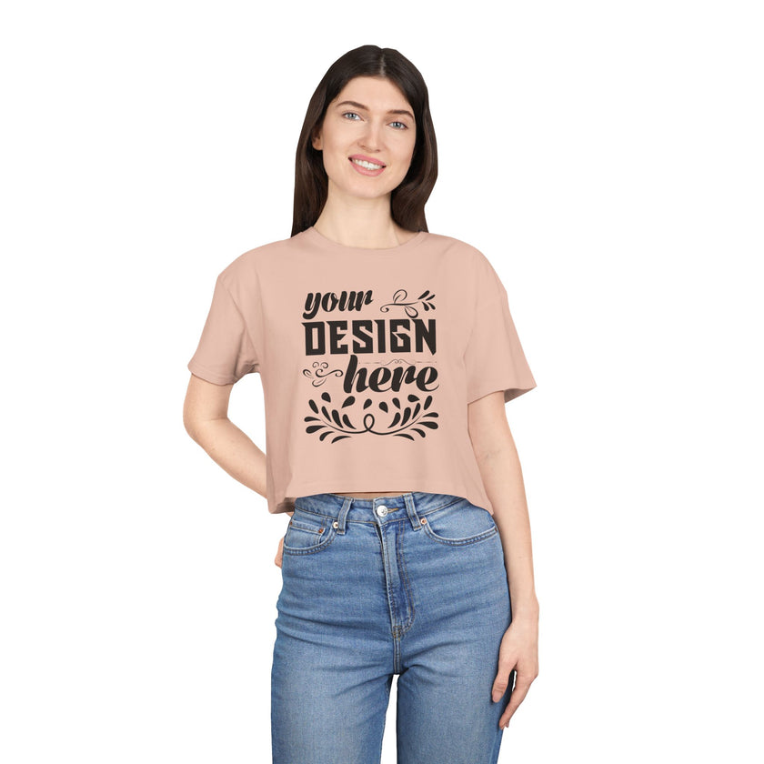 Customizable AS Colour 4062 Womens Crop Tee Dropped Shoulder