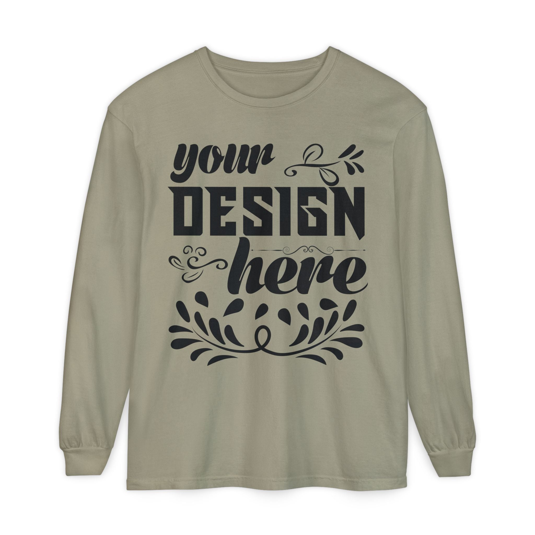 Customizable Comfort Colors 6014 Unisex Garment Dyed Long Sleeve T Shirt