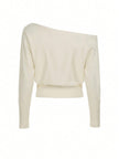Nameria Asymmetrical Off Shoulder Sweater Waist Fit