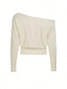 Nameria Asymmetrical Off Shoulder Sweater Waist Fit