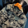 Nameria Camouflage Embroidered Denim Jacket with Lapel Collar