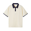 Nameria Unisex Color Block Polo Shirt 100% Combed Cotton Loose Fit