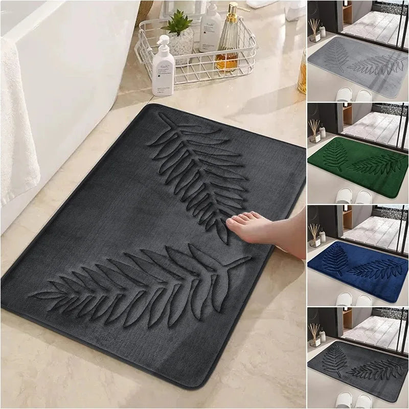 Nameria Memory Foam Bathroom Mat Set – Ultra Soft Non Slip Washable Rugs
