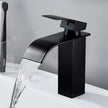 Nameria Waterfall Bathroom Faucet – Black Stainless Steel Sink Mixer Tap