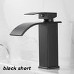 Nameria Waterfall Bathroom Faucet – Black Stainless Steel Sink Mixer Tap