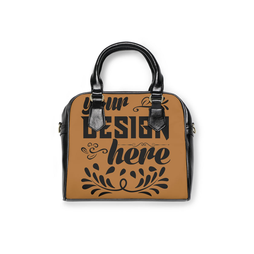 Customizable PU Leather Shoulder Handbag With Adjustable Strap Double Sided Print