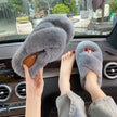Women’s Plush Platform Indoor Slippers – Soft Furry Winter Comfort Shoes