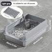 Extra Large Stainless Steel Enclosed Cat Litter Box with Lid and Leak Proof Mat