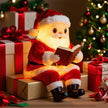 LED Santa Reading Lamp Minimal Holiday Tabletop Decor
