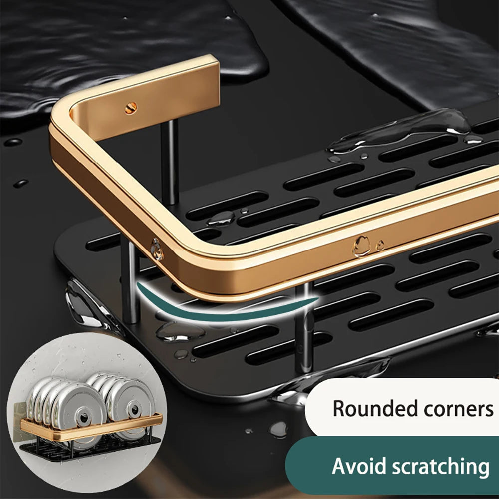 Nameria Wall Mounted Bathroom Corner Shelf – No Drill Luxury Storage Rack