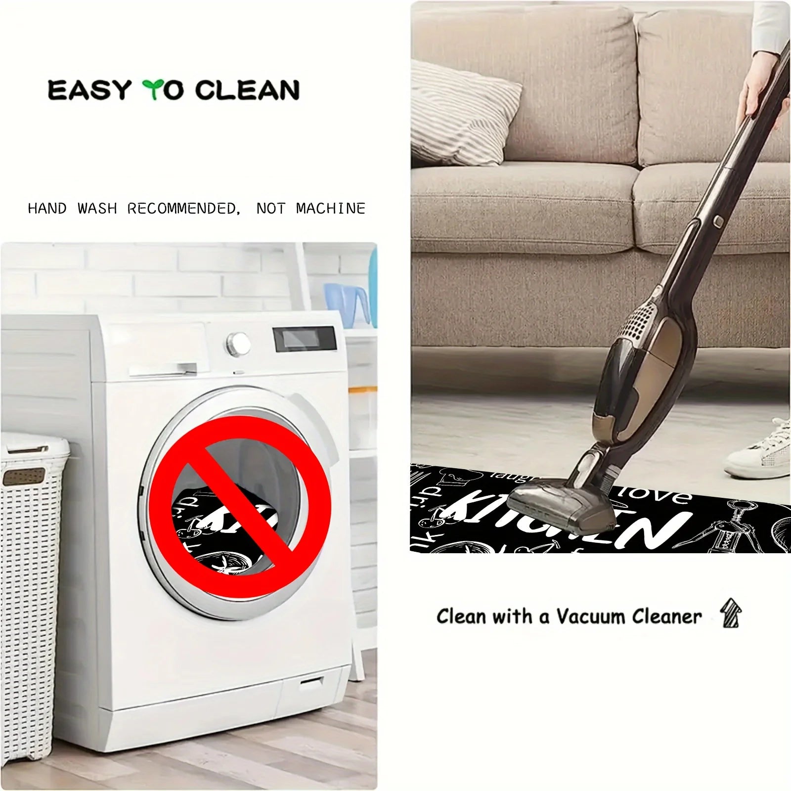 Nameria L-Shape Plush Bathroom Mat – Non Slip Absorbent Soft Floor Rug