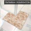 Nameria L-Shape Plush Bathroom Mat – Non Slip Absorbent Soft Floor Rug