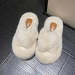 Women’s Plush Platform Indoor Slippers – Soft Furry Winter Comfort Shoes