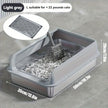Extra Large Stainless Steel Enclosed Cat Litter Box with Lid and Leak Proof Mat