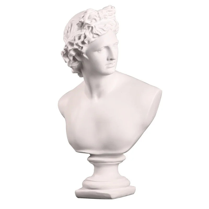 Nameria Classical Greek Bust Sculpture – Apollo Artemis Resin Home Decor
