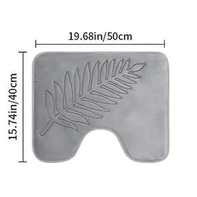 Nameria Memory Foam Bathroom Mat Set – Ultra Soft Non Slip Washable Rugs