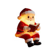 LED Santa Reading Lamp Minimal Holiday Tabletop Decor