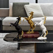 Nameria Black and Gold Horse Sculpture Modern Resin Luxury Home Decor