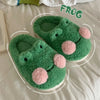 Women’s Cozy Plush Frog Slippers – Soft Winter Home Comfort Slides