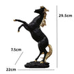 Nameria Black and Gold Horse Sculpture Modern Resin Luxury Home Decor