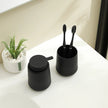 Nameria Minimal Bathroom Accessory Set – Soap Dispenser and Cup Vanity Decor