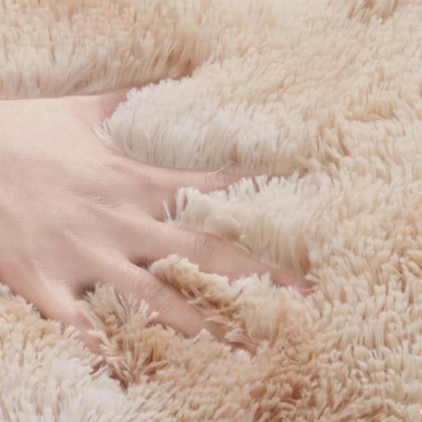 Nameria L-Shape Plush Bathroom Mat – Non Slip Absorbent Soft Floor Rug