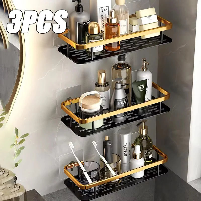 Nameria Wall Mounted Bathroom Corner Shelf – No Drill Luxury Storage Rack