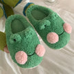 Women’s Cozy Plush Frog Slippers – Soft Winter Home Comfort Slides