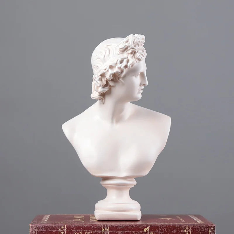 Nameria Classical Greek Bust Sculpture – Apollo Artemis Resin Home Decor