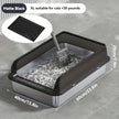 Extra Large Stainless Steel Enclosed Cat Litter Box with Lid and Leak Proof Mat