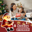 LED Santa Reading Lamp Minimal Holiday Tabletop Decor