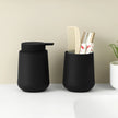 Nameria Minimal Bathroom Accessory Set – Soap Dispenser and Cup Vanity Decor