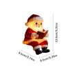 LED Santa Reading Lamp Minimal Holiday Tabletop Decor