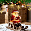 LED Santa Reading Lamp Minimal Holiday Tabletop Decor