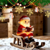 LED Santa Reading Lamp Minimal Holiday Tabletop Decor