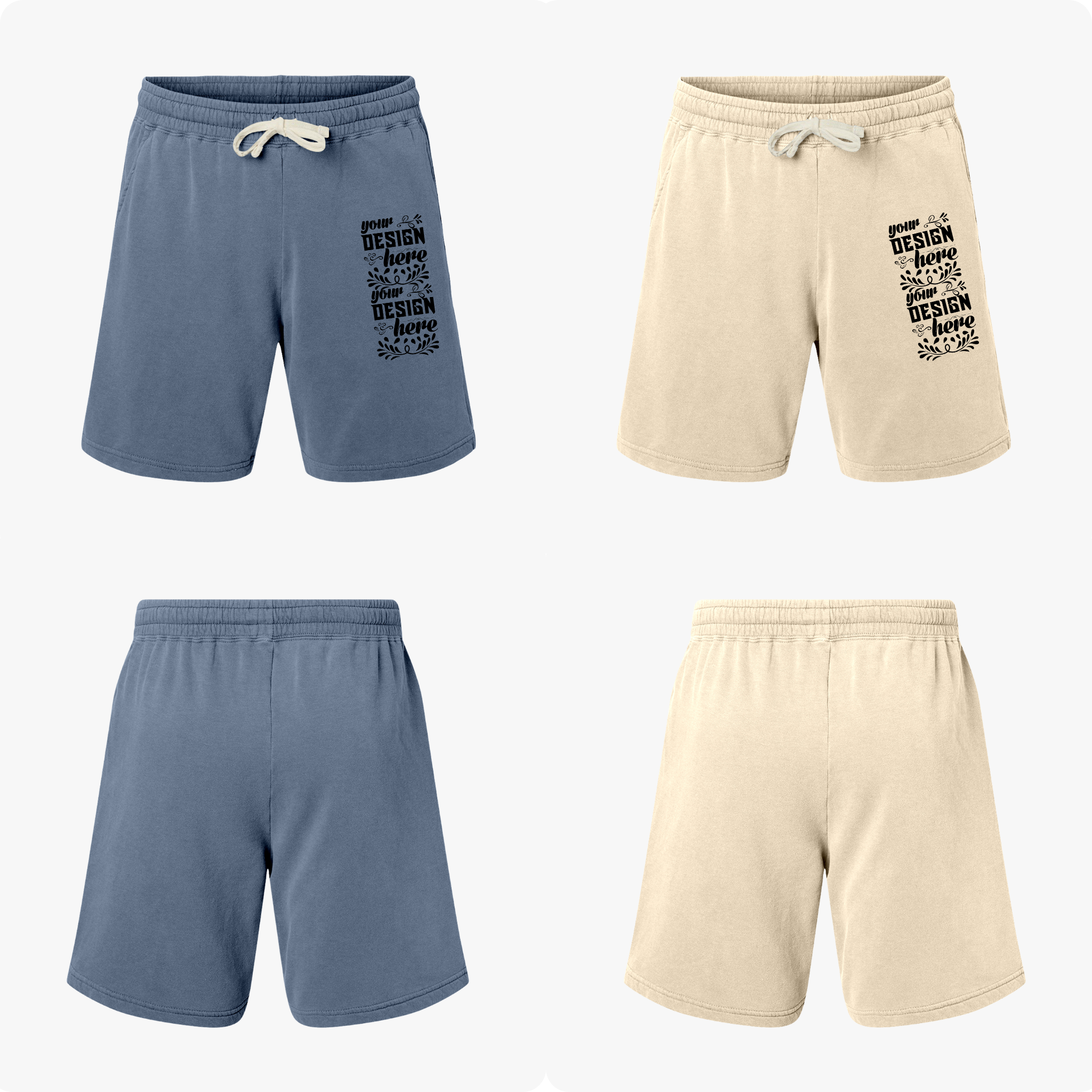 Customizable Comfort Colors 1468 Unisex Lightweight Fleece Sweat Shorts