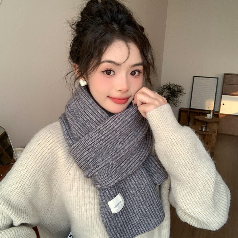 Nameria Textured Hand Hook Knit Scarf Acrylic Blend