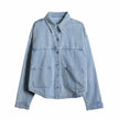 Nameria Womens Denim Collar Shirt