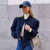 Nameria Stand Collar Pocket Jacket
