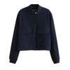 Nameria Stand Collar Pocket Jacket