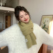 Nameria Textured Hand Hook Knit Scarf Acrylic Blend