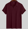 Nameria Men's Lapel Rhombic Knit Short Sleeve Polo