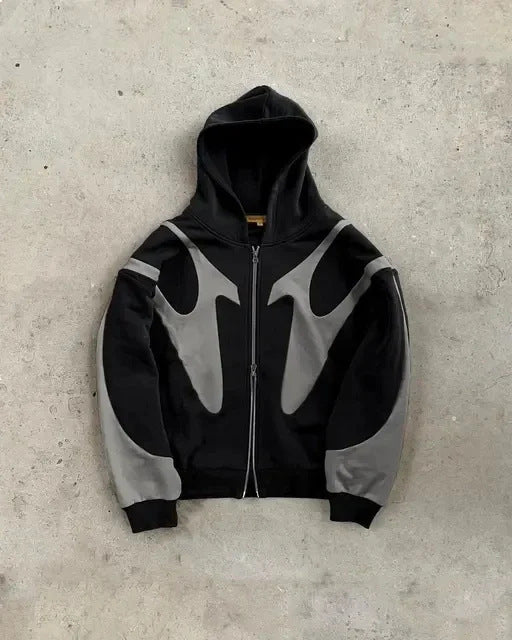 Nameria Unisex 3D Effect Zip Hoodie Relaxed Fit