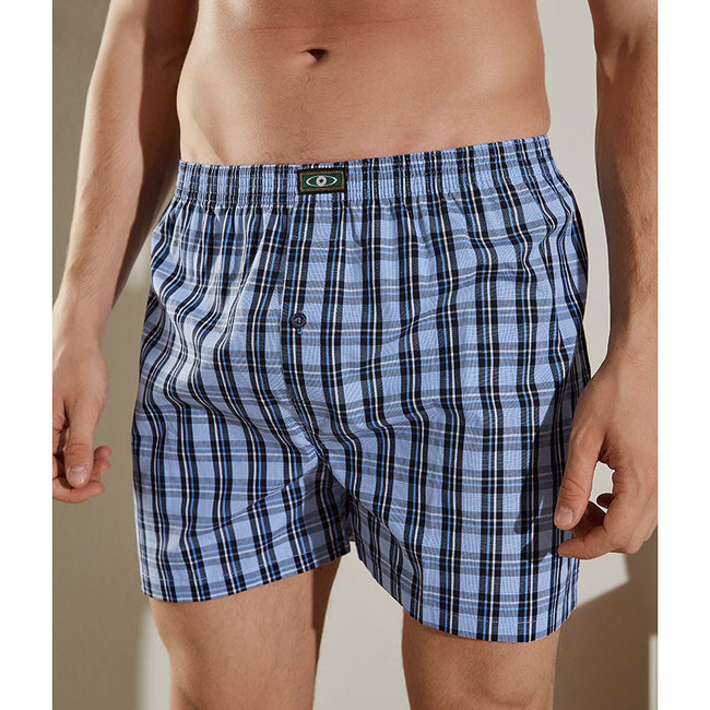 Nameria Mens Cotton Plaid Boxer Shorts 8 Pack Mid Waist