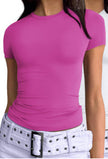 Nameria Milk Silk Blend Slim Fit Short Sleeve T-Shirt