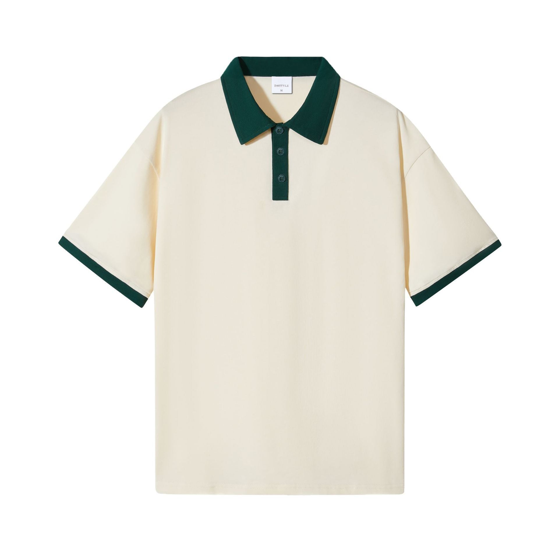 Nameria Unisex Color Block Polo Shirt 100% Combed Cotton Loose Fit