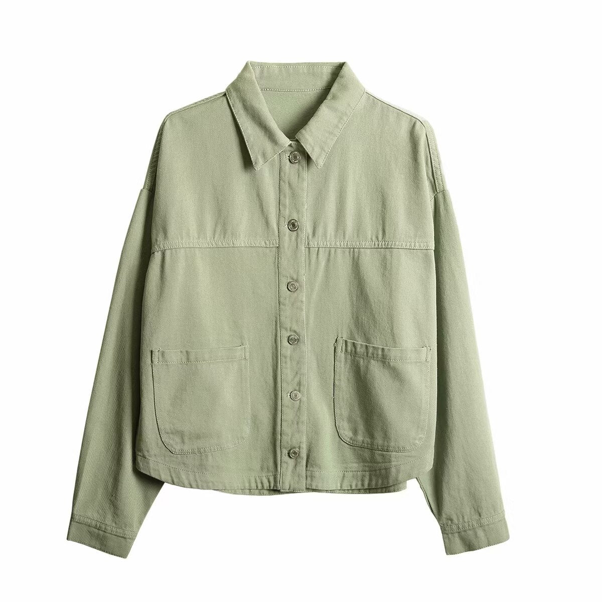 Nameria Womens Denim Collar Shirt