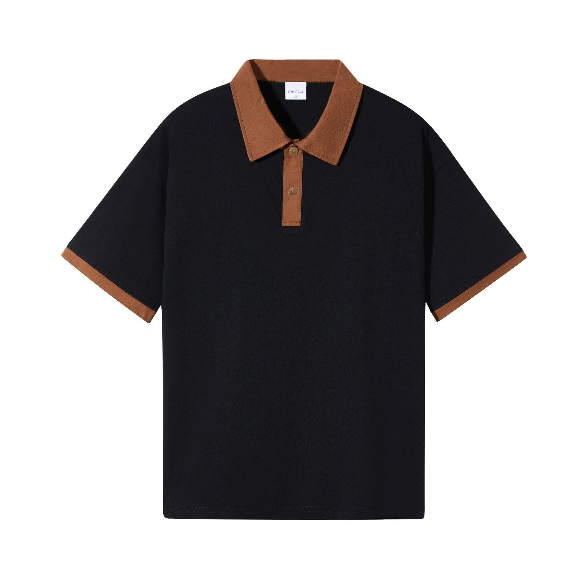 Nameria Unisex Color Block Polo Shirt 100% Combed Cotton Loose Fit