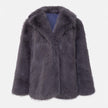 Nameria Faux Fur Mid Length Coat Extended Collar